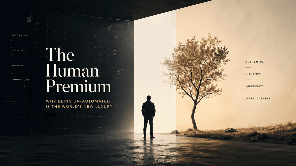 The “Human Premium”: Why Being Un-Automated is the World’s New Luxury
